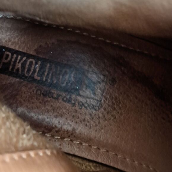 Pikolinos Verona Women 38 7.5 Black Leather Mid-Calf Zip Boots Ankle Heels - Picture 9 of 11